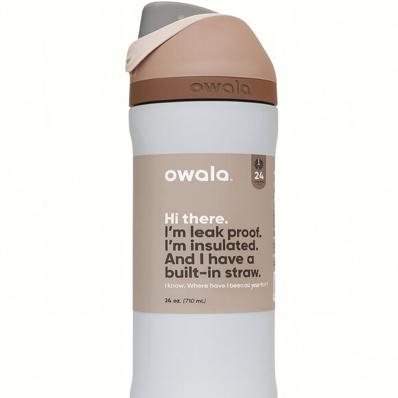 24 oz Stainless Steel Owala Free Sip! New, unused! Color: Calm Waters. Very chic - Picture 1 of 7